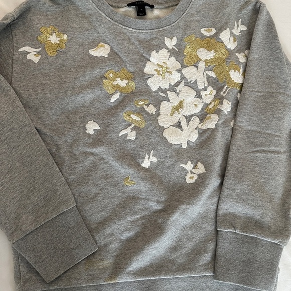 J Crew embroidered flowers sweatshirt - Picture 2 of 6